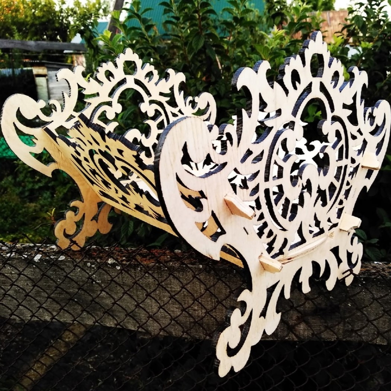 طرح سبد آبنبات تزئینی مناسب برای استفاده در دستگاه های cnc چوب و cnc لیزر - laser cut decorative candy basket cdr file