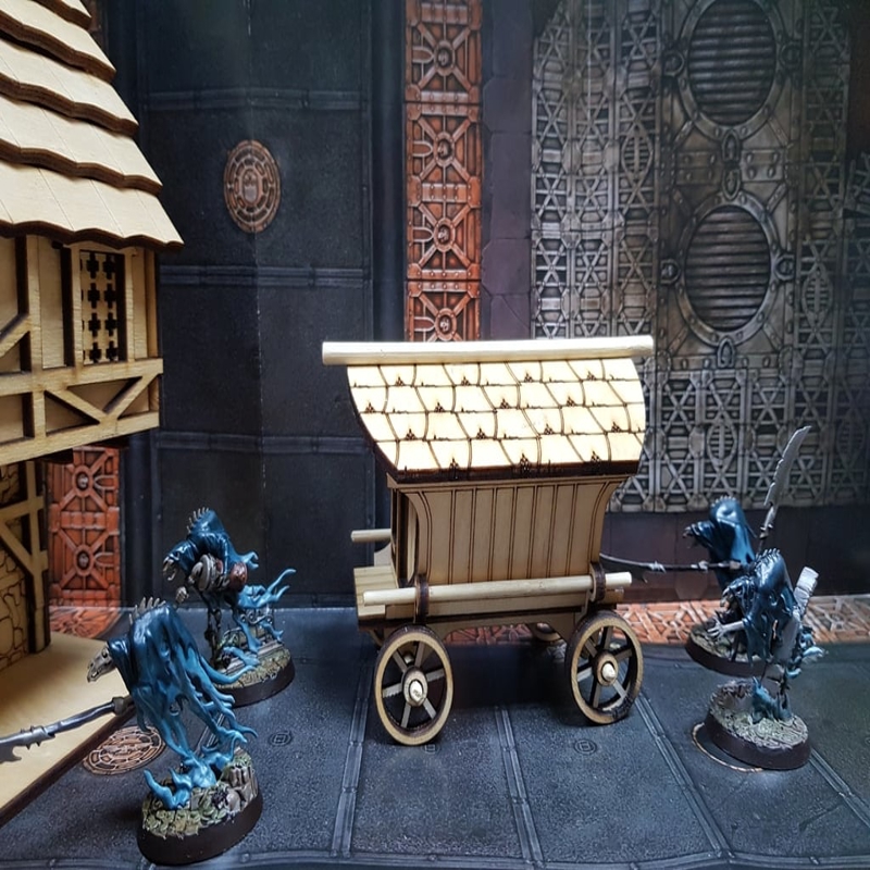 طرح واگن کولی مناسب برای استفاده در دستگاه های cnc چوب و cnc لیزر - laser cut gypsy wagon dxf file