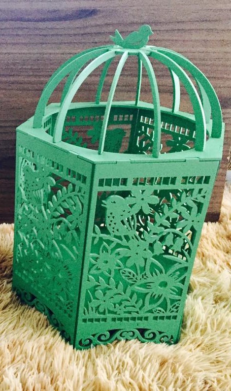 طرح قفس تزئینی ام دی اف مناسب برای استفاده در دستگاه های cnc چوب و cnc لیزر - laser cut mdf decorative cage dxf file