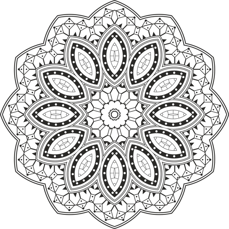 طرح ماندالا (چرخ هستی) با فرمت eps مناسب برای استفاده در دستگاه های cnc چوب و cnc لیزر - mandala design eps file