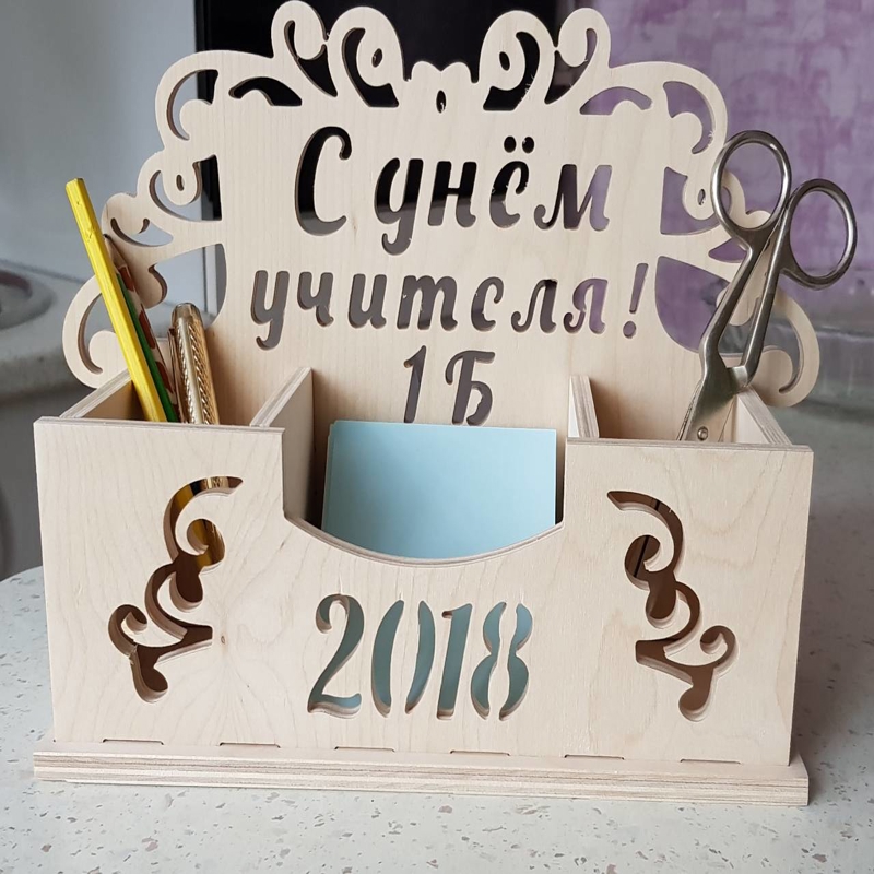 طرح میز آرایش مناسب برای استفاده در دستگاه های cnc چوب و cnc لیزر - desk organizer laser cut cdr file