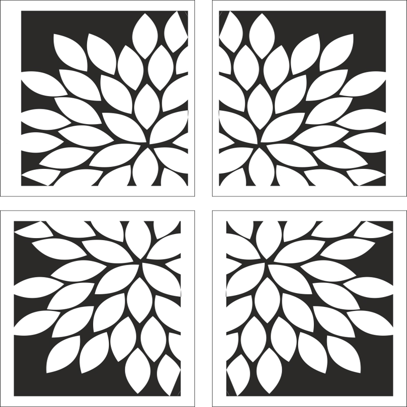 طرح فایل وکتور طرح گل فانتزی مناسب برای استفاده در دستگاه های cnc چوب و cnc لیزر - fancy floral pattern vector cdr file