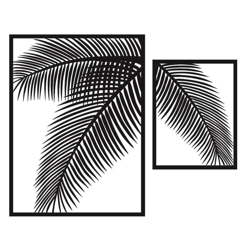 طرح قاب سرخس مناسب برای استفاده در دستگاه های cnc چوب و cnc لیزر - laser cut fern frame cdr file