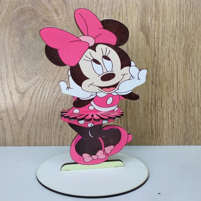 طرح جا دستمال سفره مینی موس مناسب برای استفاده در دستگاه های cnc چوب و cnc لیزر - laser cut napkin holder minnie mouse cdr file