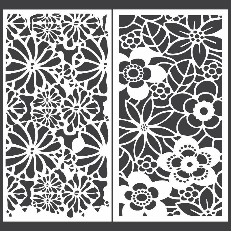 طرح گل برای برش لیزر و سی ان سی مناسب برای استفاده در دستگاه های cnc چوب و cnc لیزر - floral patterns for laser and cnc cutting cdr file