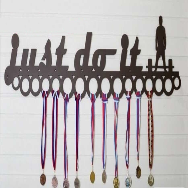 طرح جا مدالی فقط انجامش بده مناسب برای استفاده در دستگاه های cnc چوب و cnc لیزر - laser cut medal holder just do it cdr file