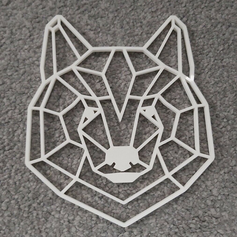 طرح هندسی دیوار با موضوع سر خرس مناسب برای استفاده در دستگاه های cnc چوب و cnc لیزر - laser cut geometric bear head wall art cdr file