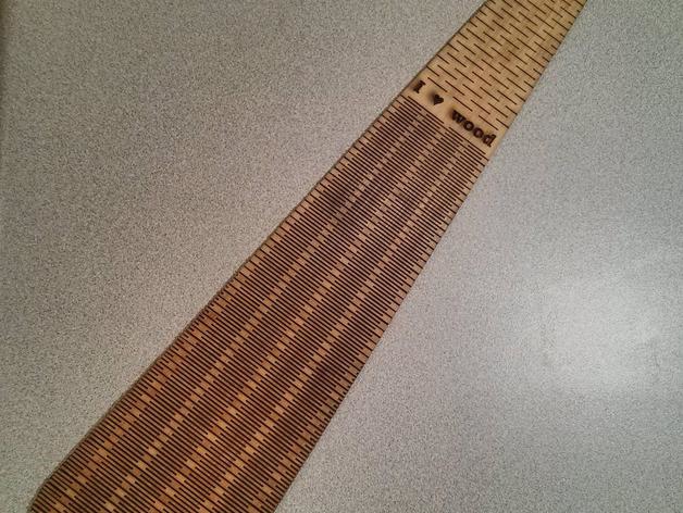 طرح کراوات انعطاف پذیرتر مناسب برای استفاده در دستگاه های cnc چوب و cnc لیزر - longer flexible laser cut tie svg file