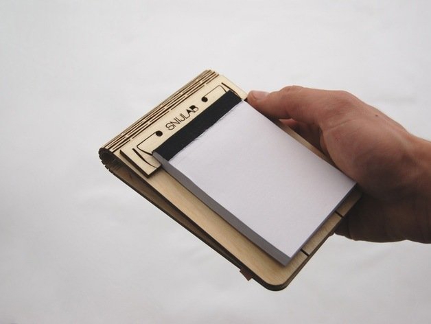 طرح کتابچه چوبی تاشو مناسب برای استفاده در دستگاه های cnc چوب و cnc لیزر - laser cut folding wood booklet dxf file