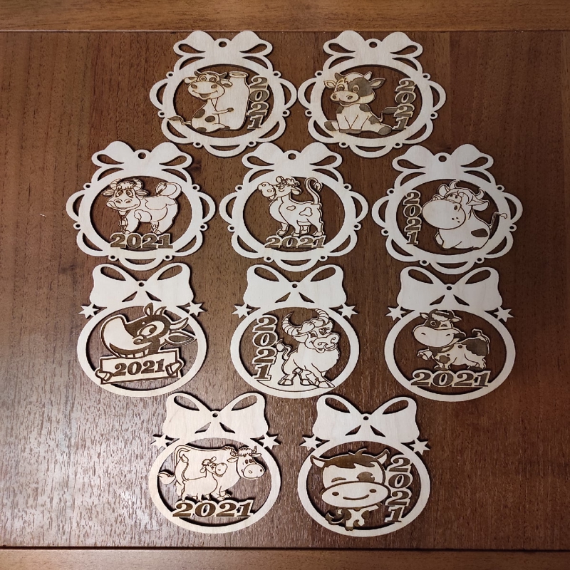 طرح آهنرباهای مدل 2021 مناسب برای استفاده در دستگاه های cnc چوب و cnc لیزر - laser cut 2021 magnets cdr file