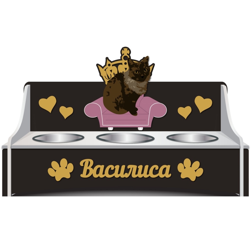 طرح جا لیوانی طرح گربه مناسب برای استفاده در دستگاه های cnc چوب و cnc لیزر - laser cut personalized cat bowl stand cdr file