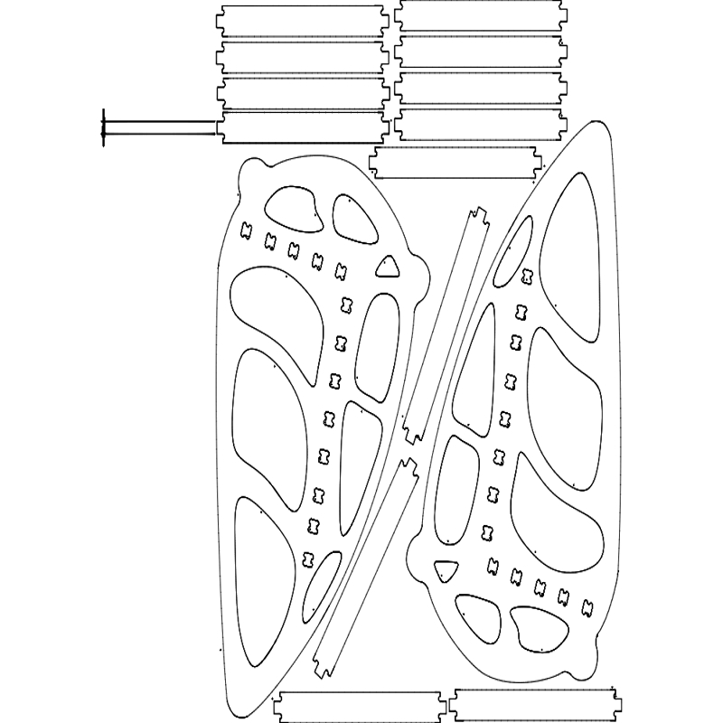 طرح ساللانان مناسب برای استفاده در دستگاه های cnc چوب و cnc لیزر - sallanan dxf file