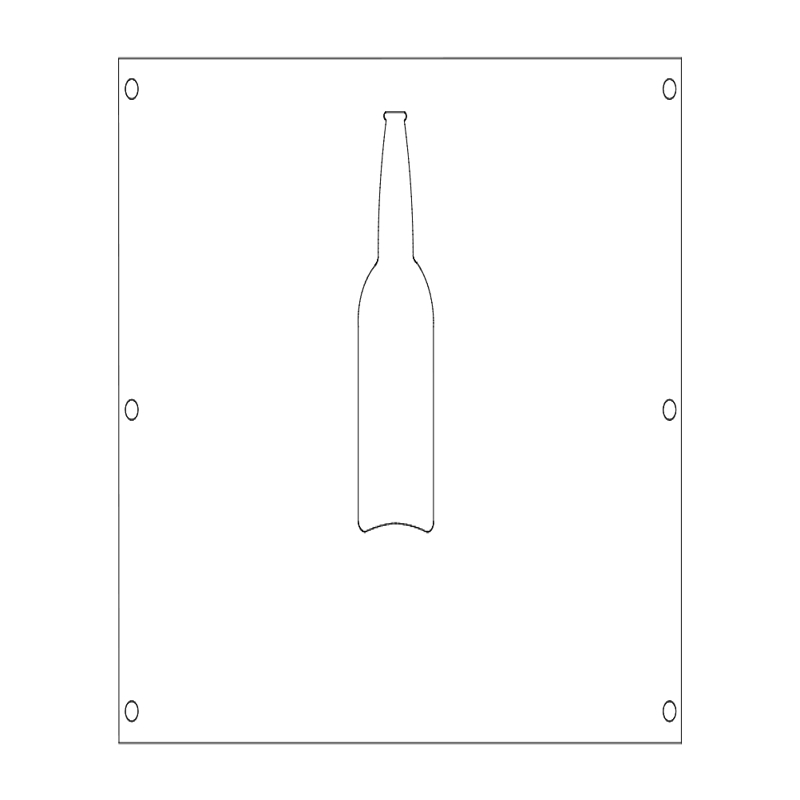 طرح حلقه بطری نوشابه مناسب برای استفاده در دستگاه های cnc چوب و cnc لیزر - beer botlring dxf file
