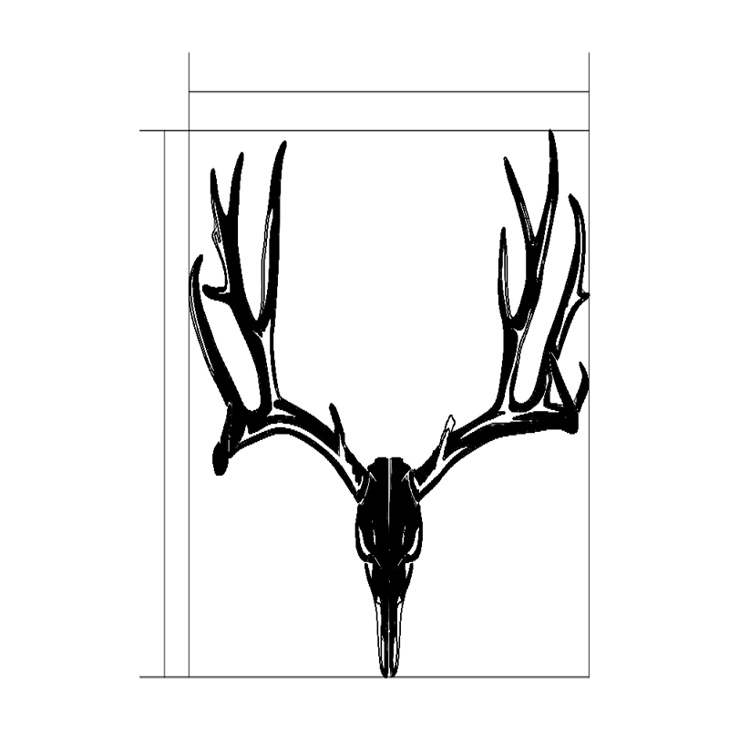 طرح سر گوزن مناسب برای استفاده در دستگاه های cnc چوب و cnc لیزر - deer head dxf file