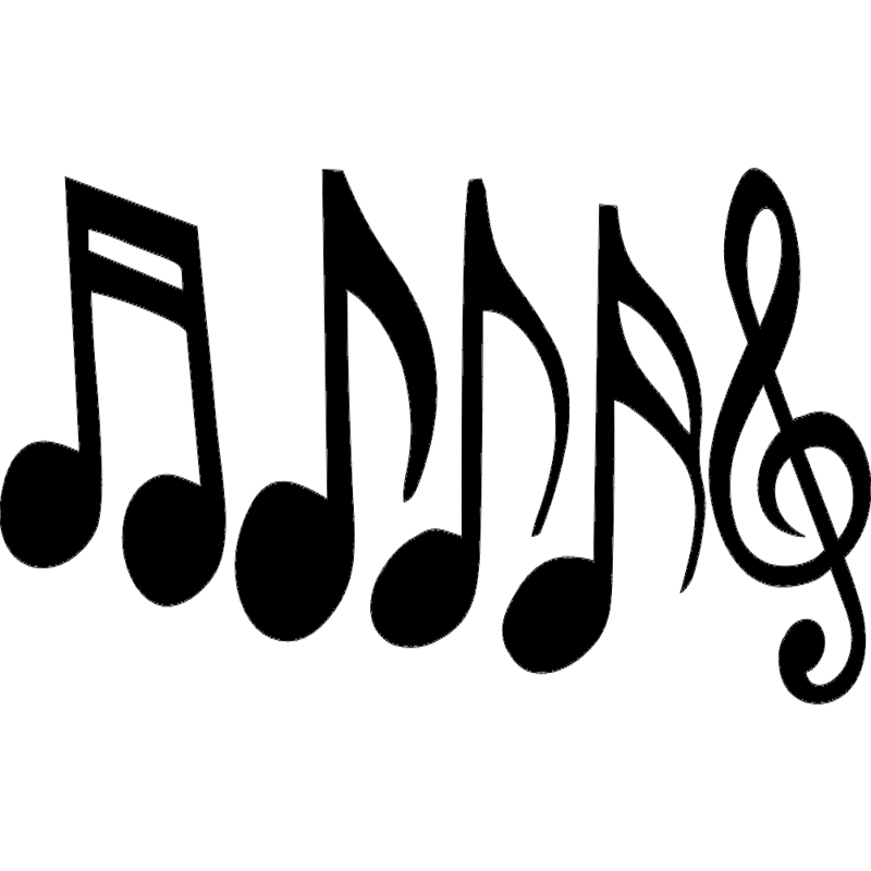 طرح نت‌های موسیقی مناسب برای استفاده در دستگاه های cnc چوب و cnc لیزر - music notes dxf file