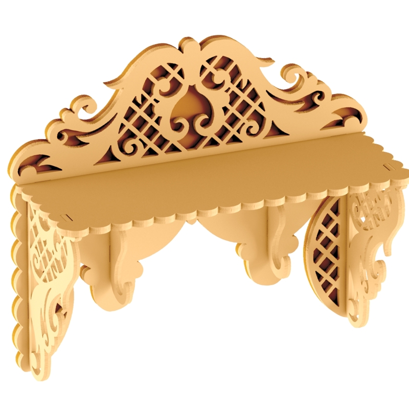 طرح قفسه تخته سه لا مناسب برای استفاده در دستگاه های cnc چوب و cnc لیزر - laser cut plywood shelf dxf file