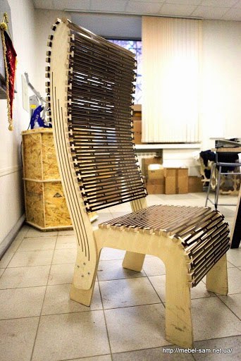 طرح لولای صندلی طرح دار مناسب برای استفاده در دستگاه های cnc چوب و cnc لیزر - laser cut live hinge chair dxf file