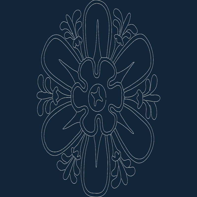 طرح گل مناسب برای استفاده در دستگاه های cnc چوب و cnc لیزر - flowery dxf file