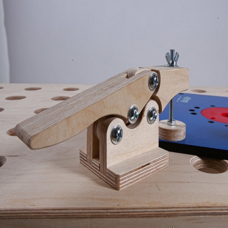 طرح گیره ضامن دار مناسب برای استفاده در دستگاه های cnc چوب و cnc لیزر - laser cut toggle clamps dxf file
