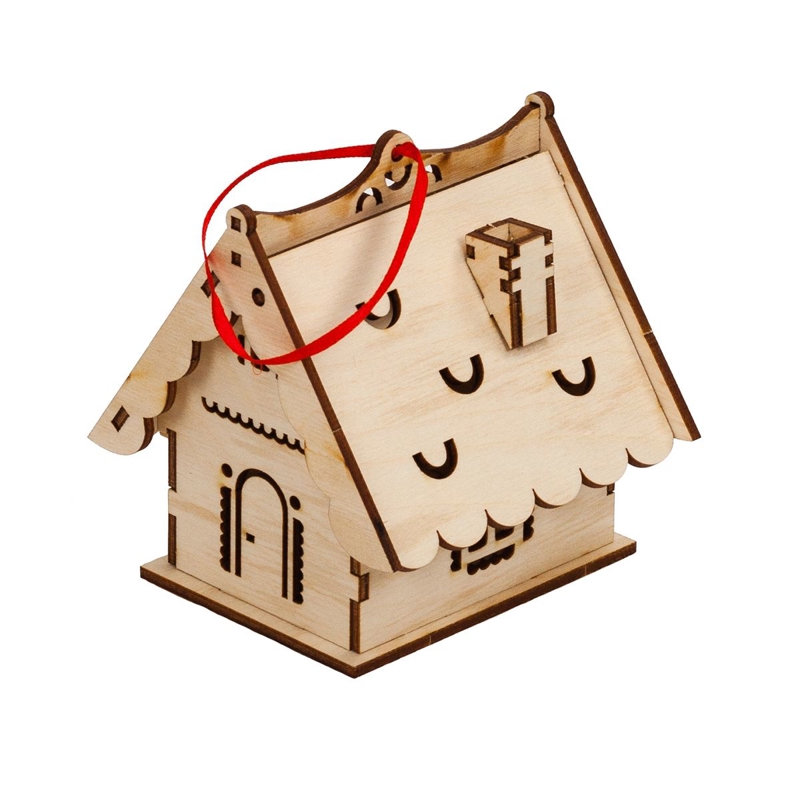 طرح خانه چوبی کریسمس مناسب برای استفاده در دستگاه های cnc چوب و cnc لیزر - laser cut christmas wooden house cdr file