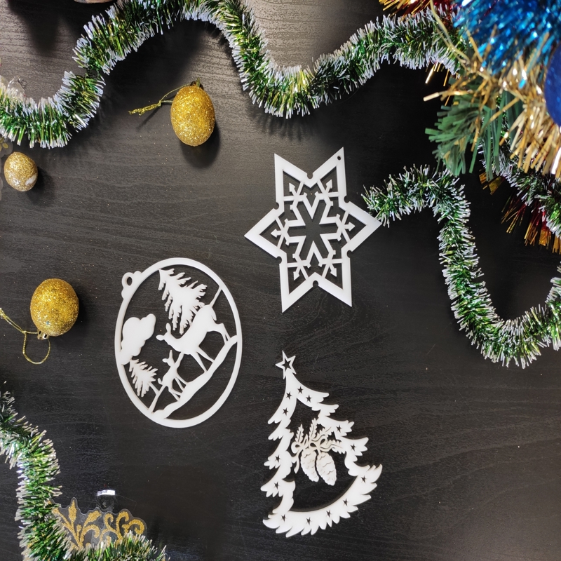 طرح اسباب بازی های چوبی درخت کریسمس مناسب برای استفاده در دستگاه های cnc چوب و cnc لیزر - laser cut christmas tree wooden toys cdr file