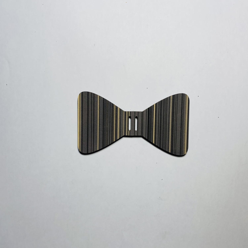 طرح پاپیونی چوبی ناتمام مناسب برای استفاده در دستگاه های cnc چوب و cnc لیزر - laser cut bowtie unfinished wood shape cutout cdr file