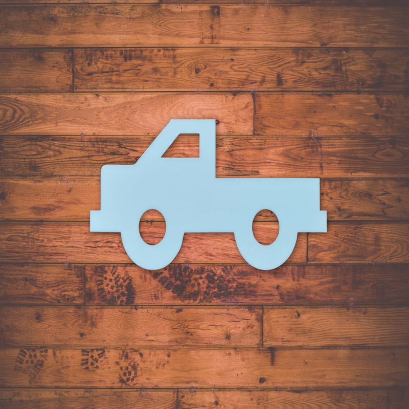 طرح کامیون چوبی ناتمام مناسب برای استفاده در دستگاه های cnc چوب و cnc لیزر - laser cut truck wood cutout unfinished pickup truck shape cdr file