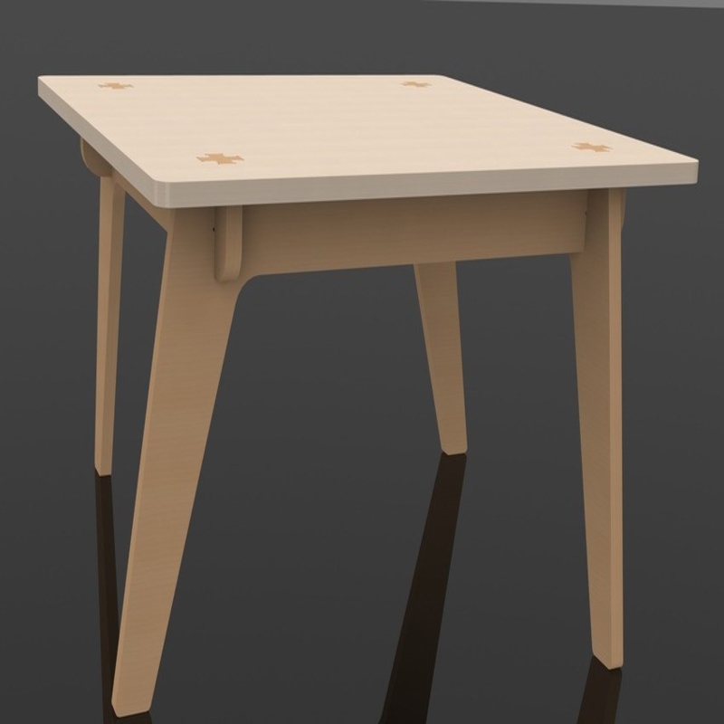 طرح روتر cnc میز مربعی 30 میلی‌متری مناسب برای استفاده در دستگاه های cnc چوب و cnc لیزر - square table 30mm cnc router template dxf file