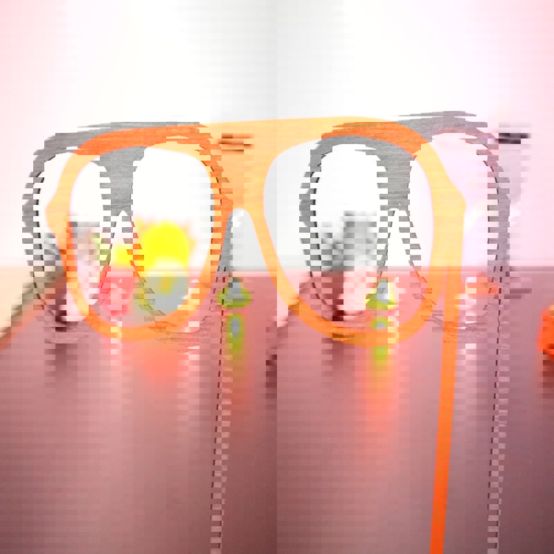 طرح عینک چوبی تخته سه لا با ضخامت 3 میلی متر مناسب برای استفاده در دستگاه های cnc چوب و cnc لیزر - laser cut wooden glasses plywood 3mm dxf file