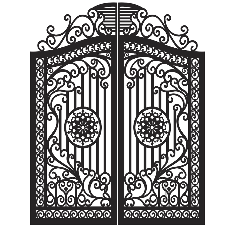 طرح دروازه برش پلاسما مناسب برای استفاده در دستگاه های cnc چوب و cnc لیزر - plasma cut gate design cdr file