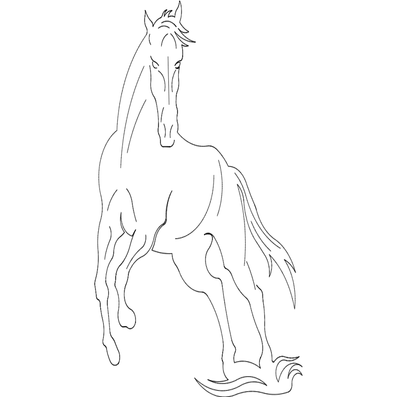 طرح اسب مناسب برای استفاده در دستگاه های cnc چوب و cnc لیزر - horse dxf file