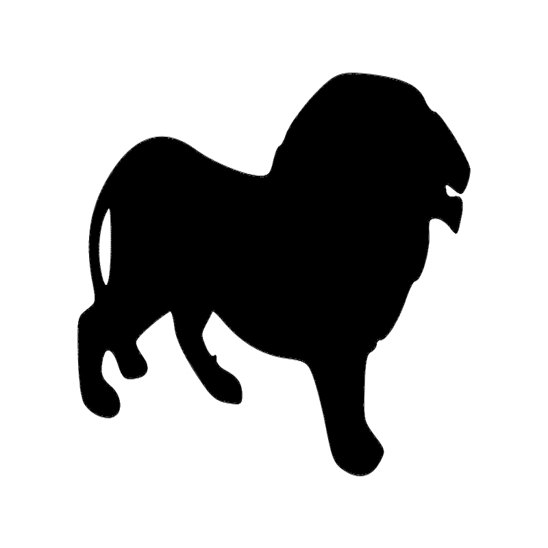 طرح سیلوئت شیر مناسب برای استفاده در دستگاه های cnc چوب و cnc لیزر - lion silhouette dxf file