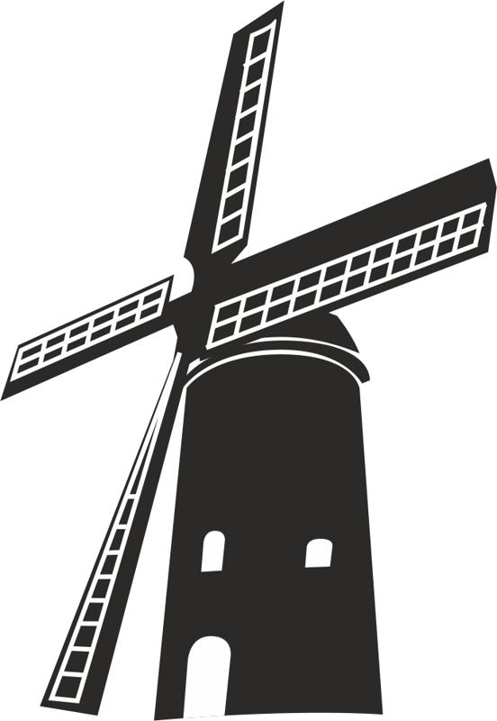 طرح آسیاب بادی مناسب برای استفاده در دستگاه های cnc چوب و cnc لیزر - windmill cdr file