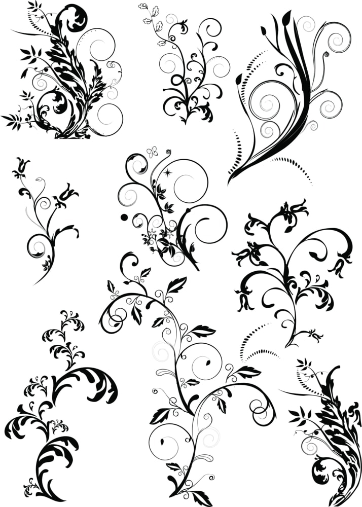 طرح گل چرخشی مناسب برای استفاده در دستگاه های cnc چوب و cnc لیزر - flower swirl cdr file