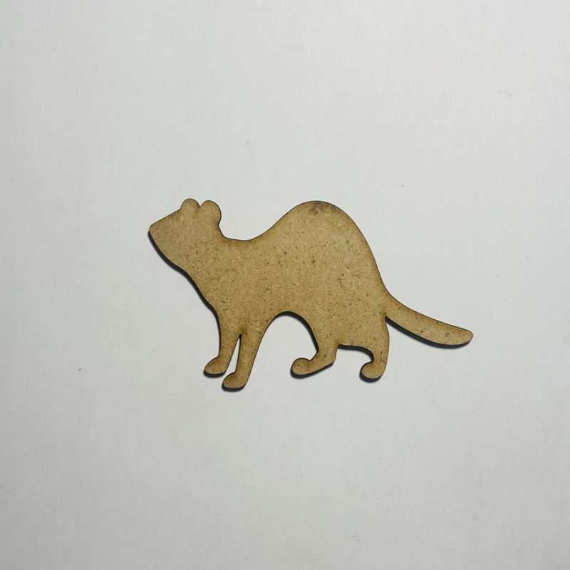 طرح برش چوب طرح راسو ناتمام برای لیزر مناسب برای استفاده در دستگاه های cnc چوب و cnc لیزر - laser cut unfinished ferret shape wood cutout cdr file