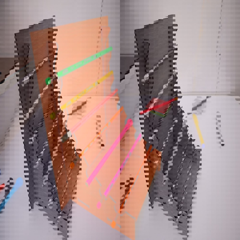 طرح جا مدادی تخته سه لایی ۳ میلی متری مناسب برای استفاده در دستگاه های cnc چوب و cnc لیزر - laser cut pencil holder plywood 3mm dxf file