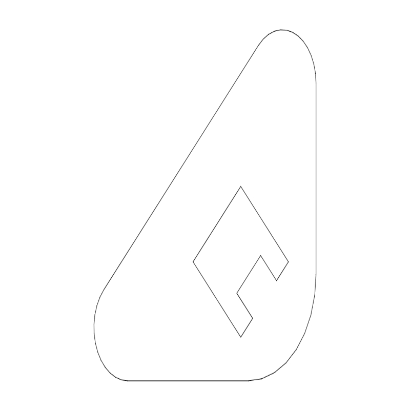 طرح با طرح درب بازکن بطری مناسب برای استفاده در دستگاه های cnc چوب و cnc لیزر - bottleopener gusset style dxf file