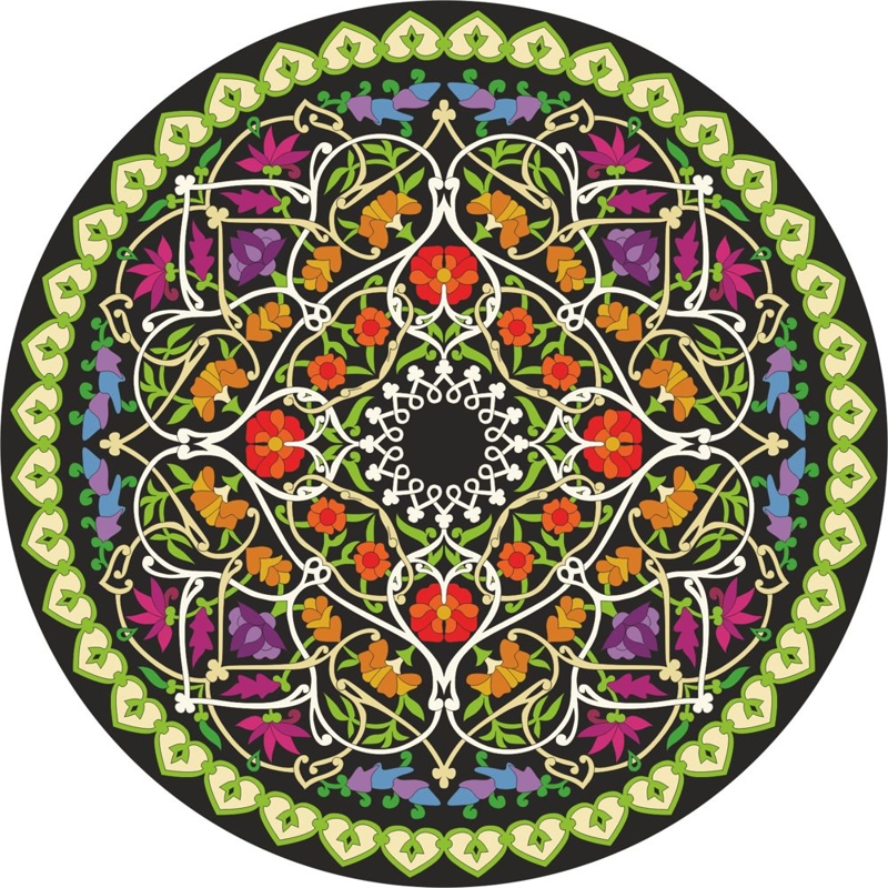 طرح وکتور ماندالا (چرخ هستی) مناسب برای استفاده در دستگاه های cnc چوب و cnc لیزر - mandala vector art cdr file
