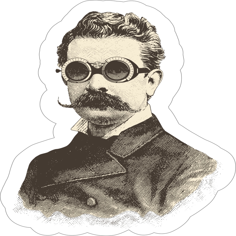 طرح استیکر استیم‌پانک مناسب برای استفاده در دستگاه های cnc چوب و cnc لیزر - steampunk sticker cdr file