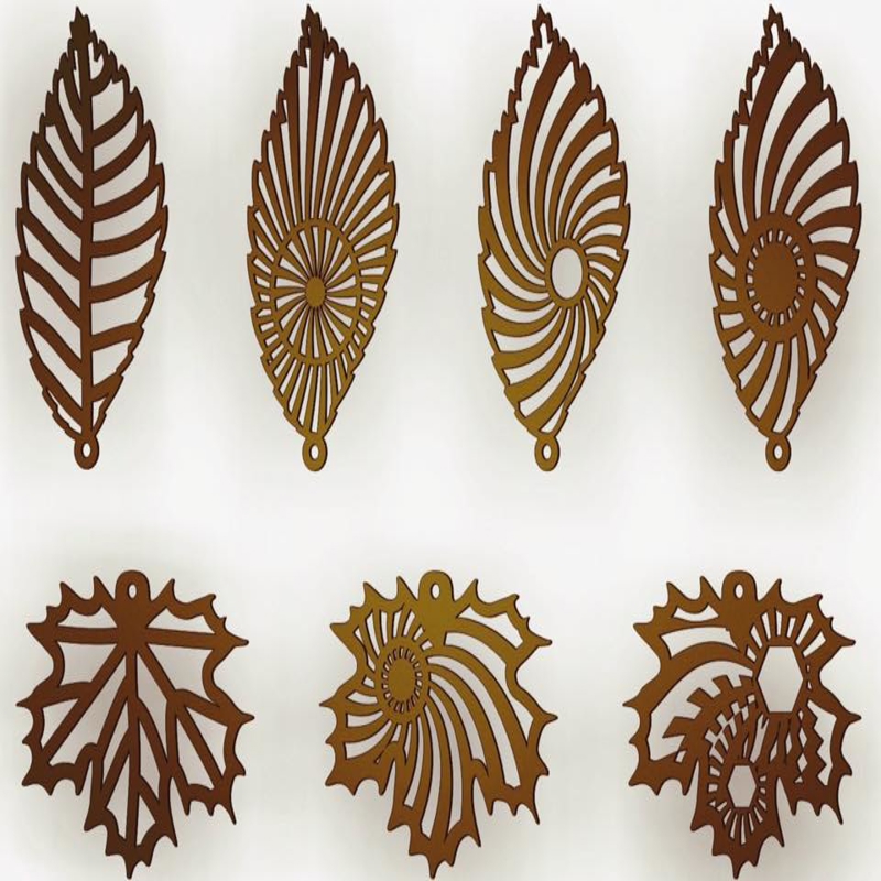 طرح گوشواره مناسب برای استفاده در دستگاه های cnc چوب و cnc لیزر - laser cut earrings cdr file