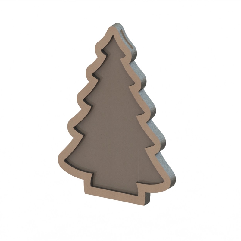 طرح درخت کریسمس ام دی اف مناسب برای استفاده در دستگاه های cnc چوب و cnc لیزر - mdf christmas tree cdr file