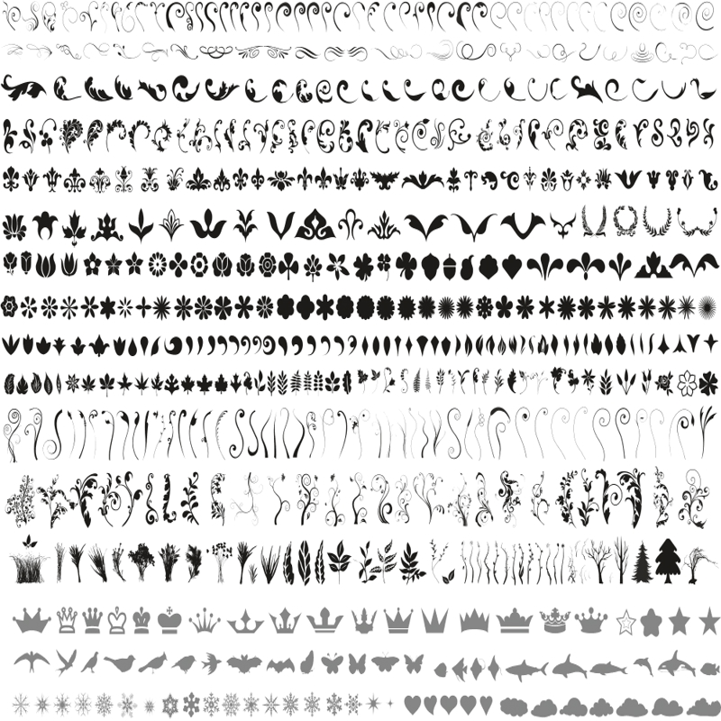 طرح بسته عناصر مناسب برای استفاده در دستگاه های cnc چوب و cnc لیزر - package of elements cdr file