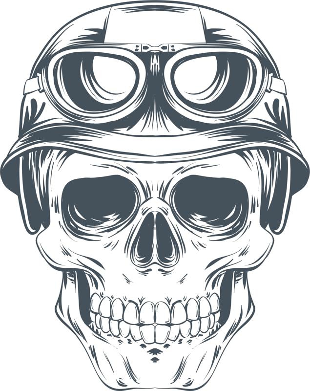 طرح وکتور کلاه ایمنی جمجمه مناسب برای استفاده در دستگاه های cnc چوب و cnc لیزر - skull helmet vector cdr file