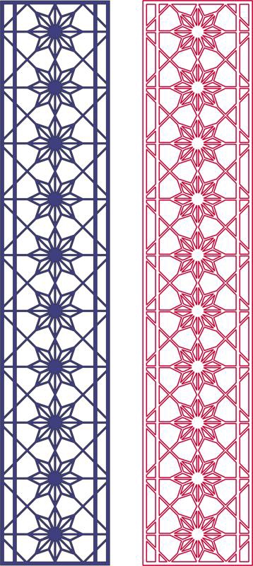 طرح ستاره بدون درز مناسب برای استفاده در دستگاه های cnc چوب و cnc لیزر - seamless star pattern design dxf file
