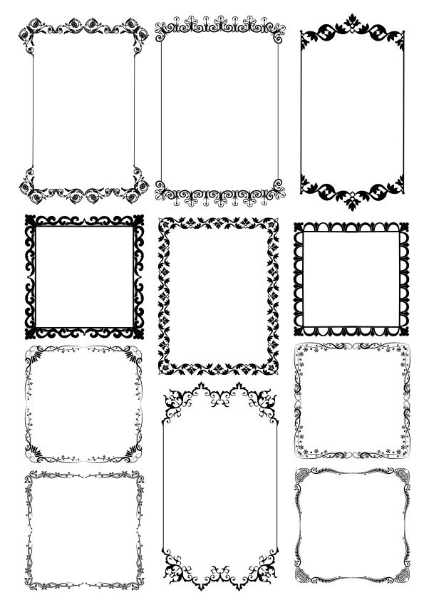 طرح حاشیه فریم مناسب برای استفاده در دستگاه های cnc چوب و cnc لیزر - frame borders cdr file