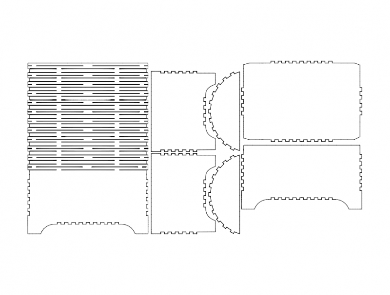 طرح سایز متوسط 20x10 مناسب برای استفاده در دستگاه های cnc چوب و cnc لیزر - medium ques 20x10 dxf file