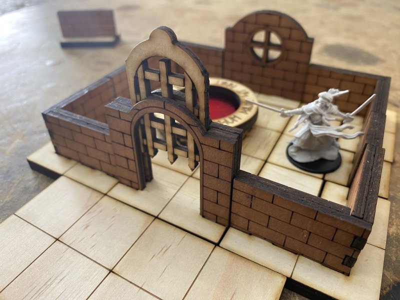 طرح قطعات سیاه چال dnd مناسب برای استفاده در دستگاه های cnc چوب و cnc لیزر - laser cut dnd dungeon parts