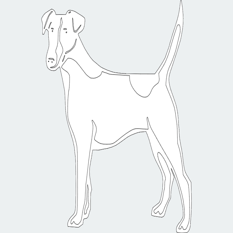 طرح سگ شماره ۲ مناسب برای استفاده در دستگاه های cnc چوب و cnc لیزر - dog 2 dxf file
