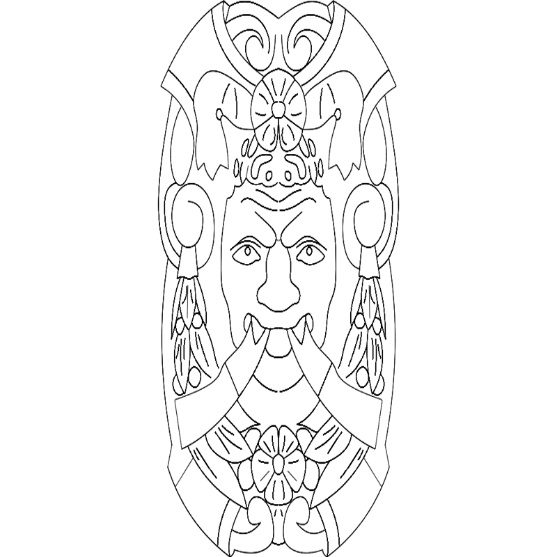طرح اثر هنری شماره ۱ مناسب برای استفاده در دستگاه های cnc چوب و cnc لیزر - artwork 1 dxf file