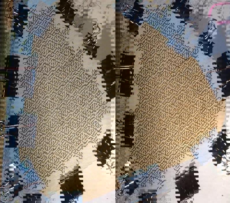 طرح و برای پازل فرکتال چوبی مناسب برای استفاده در دستگاه های cnc چوب و cnc لیزر - laser cut wood fractal jigsaw puzzle svg file